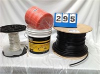 LOT OF 3 SPOOLS PULLING LINE  AND COMMUNICATIONS C