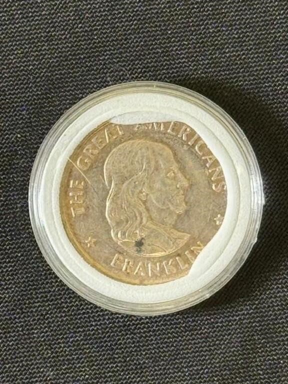 1/4 Troy Oz Fine Silver Franklin Coin