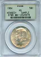 1964 Kennedy Silver Half Dollar PCGS Mint State