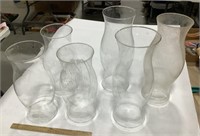 6 glass globes 3-12in & 3- 14.5in