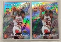 2 Michael Jordan Top Crop Topps Insert Cards