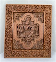 Thailand Carved Wood Story Panel