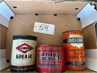 Diamond, Lubriko & Cross Country Grease Cans