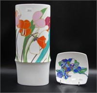 Mid Century Rosenthal studio line vase & dish