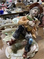 Capodimonte Hobo on the Bench Made in Italy