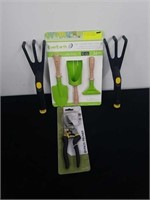 new three-piece Garden hand tool set and other