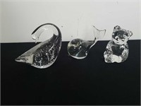 Glass figurines/paperweights