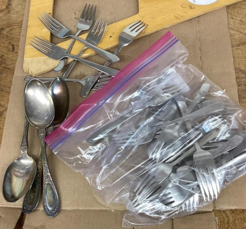 Stainless and silverplate flatware