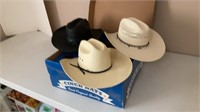 Straw cowboy hats