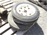 (2) 4.80X12 TIRES & WHEELS