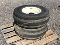 (2) 11L-15 OLIVER TRACTOR STEER TIRES & WHEELS