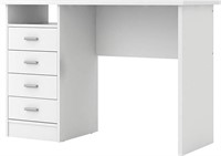 Tvilum Desk with 4 Drawers, White