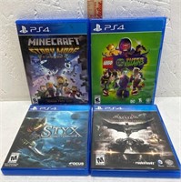 PS4 game lot of 4- Minecraft Lego DC