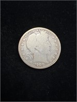 1908 O Barber Half Dollar