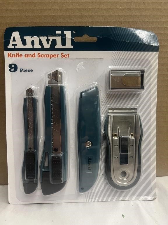 Anvil 9 Piece Knife And Scrapper Set