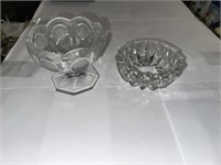 SMALL COIN GLASS BOWL & ASHTRAY