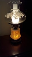 Decorative Lamp with Glass Globes and Metal Base