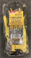10pr Firm Grip Gloves Large