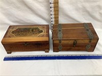 (2) Vintage Wooden/Cedar Dresser Boxes