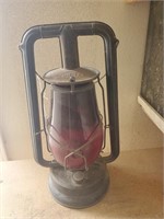 Vintage Ruby Glass Dietz Hy-Lo Lantern