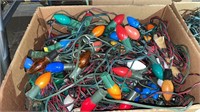 Vintage Christmas string lights- box lot