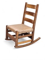 ARTS AND CRAFTS NURSERY ROCKING CHAIR