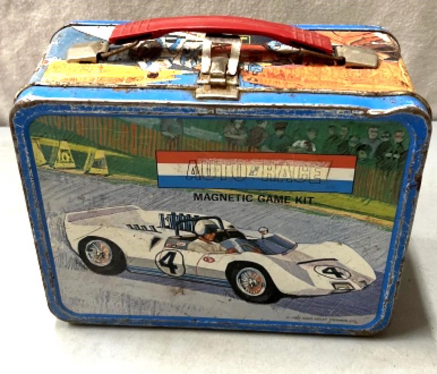Auto race, magnetic game kit lunchbox, no thermos