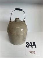 2 gallon crock whiskey jug w/ handle