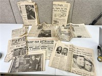 Lot of Vintage Newspapers & Articles Featuring JFK