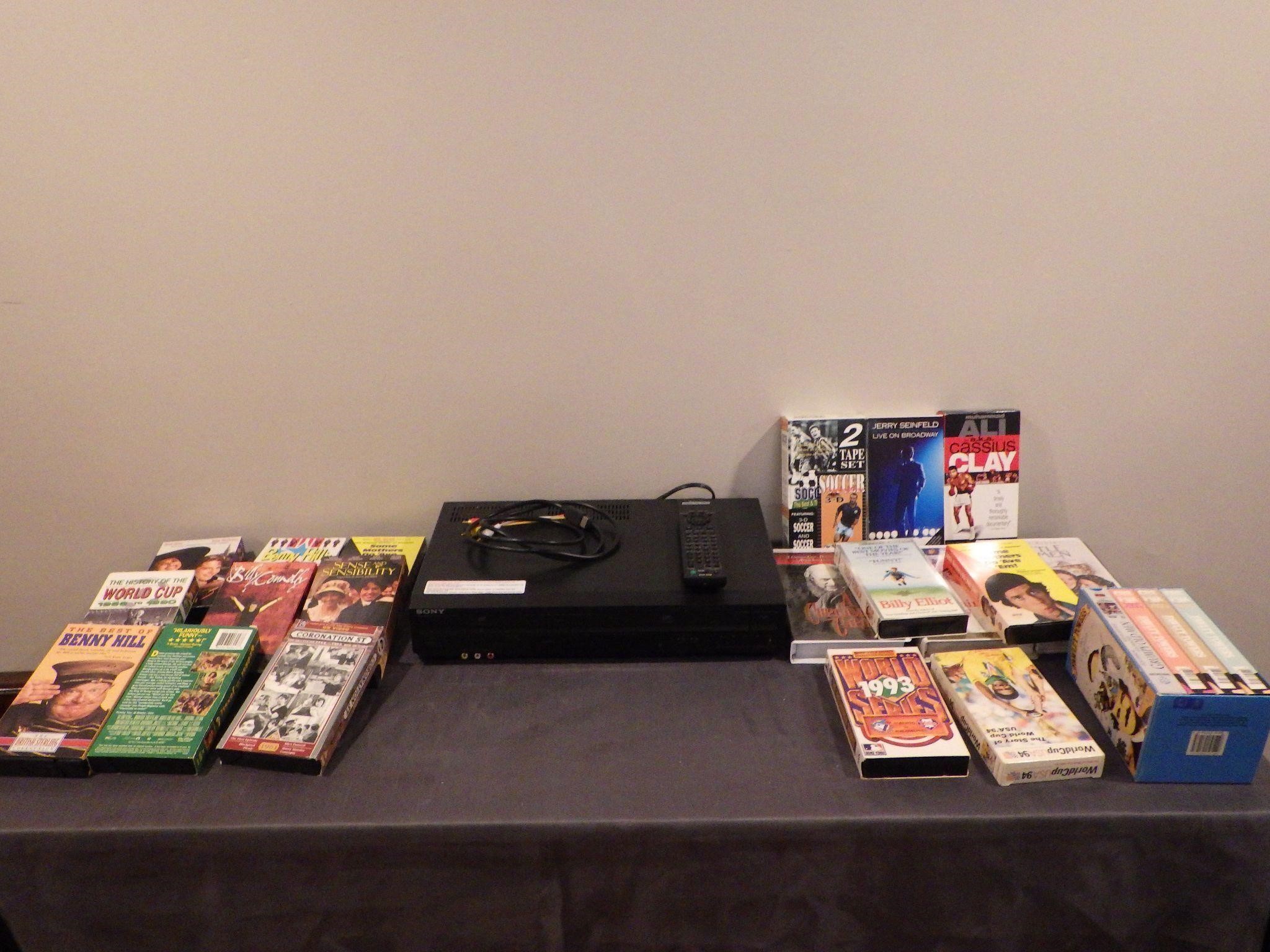 VHS & DVD Player & Movie Lot