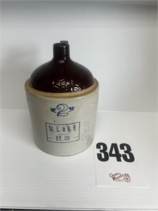 St. Louis and Francisco Whiskey Crock 2 gallon