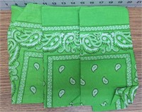 3 green hankerchiefs