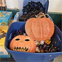 2 Totes of Halloween Decorations