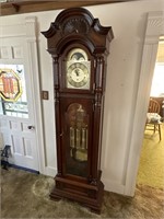 Cherry finish Sligh grandfather clock