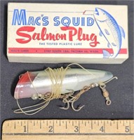 Mac's Squid Salmon Plug Silver Wee Lure w Box