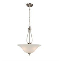 Kensley Park 3-Light Brushed Nickel Pendant