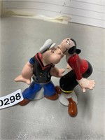 Kissing Magnetized Popeye and Olive Oyl Shaker Set