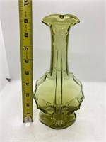 Vintage Green Imperial Glass Banjo Shape Decanter