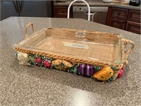 Glass Casserole Dish with Wicker Basket