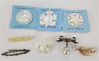 Mother Of Pearl Hand Carved Pins