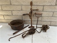 Hay Hook, Blacksmith Tools, Cast Iron Caldron ++