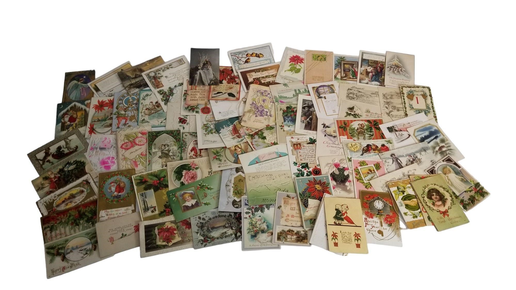 80+ Antique Christmas Postcards 1900-1919