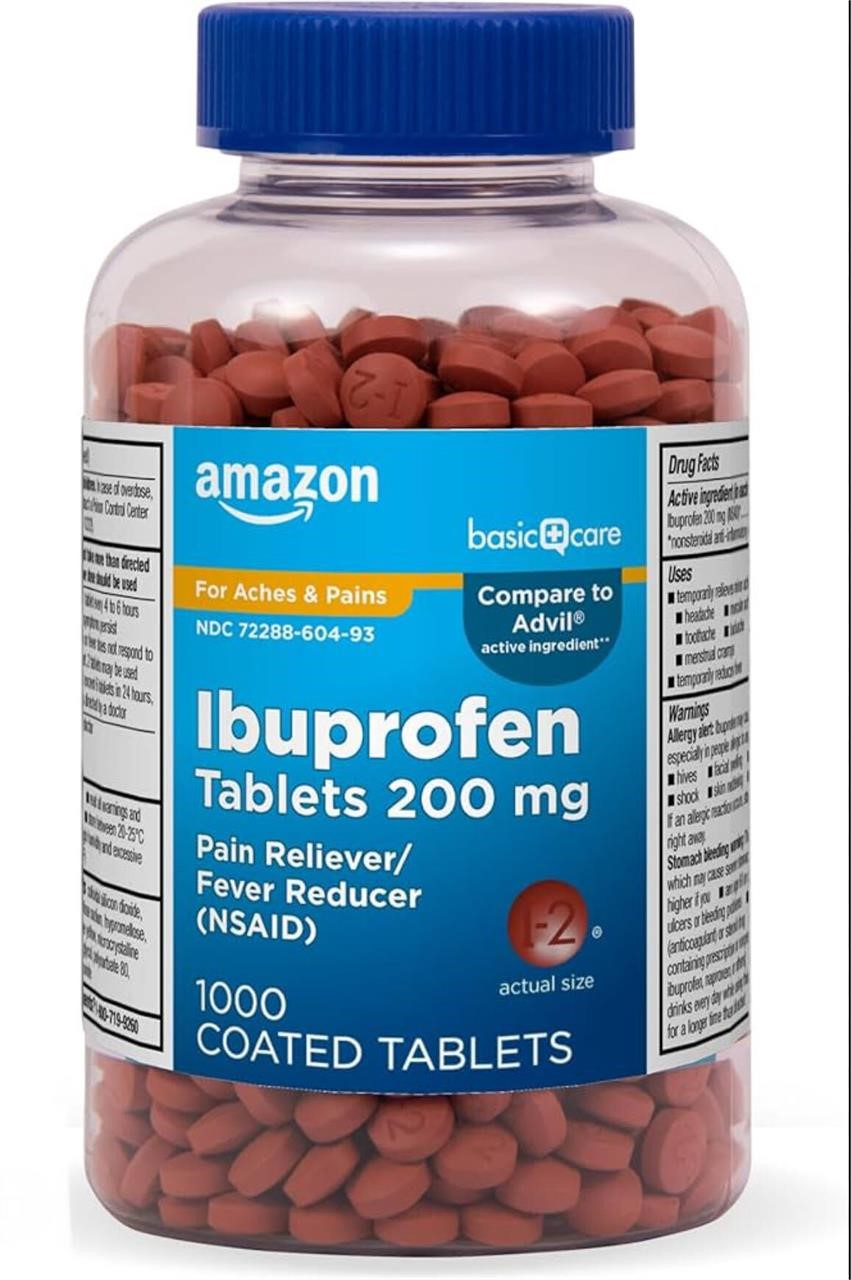 Amazon Basic Care Ibuprofen Tablets, Fever Redu...