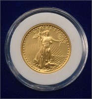 Gold American Eagle 1/4oz 10 Dollar 1986 ROMAN NUM