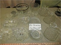 Vintage Clear Glass Service & Decor - Dealer's Lot