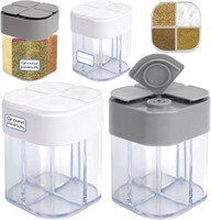 4-PACK 4-IN-1 SPICE SHAKERS W/ LABELS