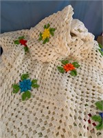 Crocheted Bed Spread with Shams 50x160