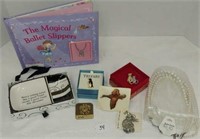 LOT OF JEWELERY AND DISH