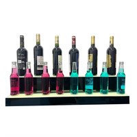 SUDEG 31" 2-Step LED Lighted Liquor Bottle Display