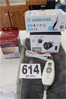 Electric Blanket, Humidifier, Foot Rest &